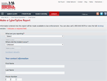 Tablet Screenshot of cybertip.org